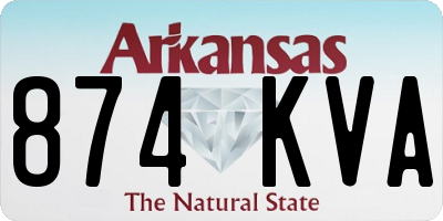 AR license plate 874KVA