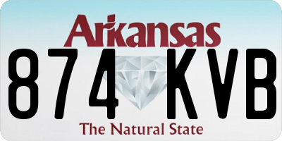 AR license plate 874KVB