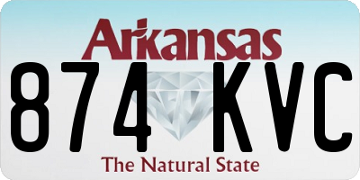 AR license plate 874KVC