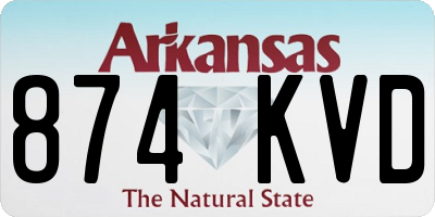AR license plate 874KVD