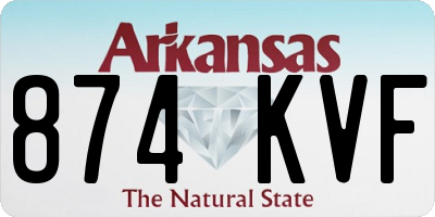 AR license plate 874KVF