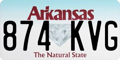 AR license plate 874KVG