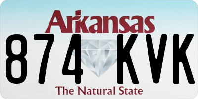 AR license plate 874KVK