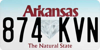 AR license plate 874KVN