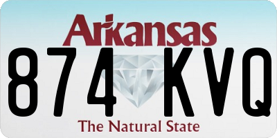 AR license plate 874KVQ