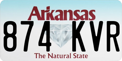 AR license plate 874KVR