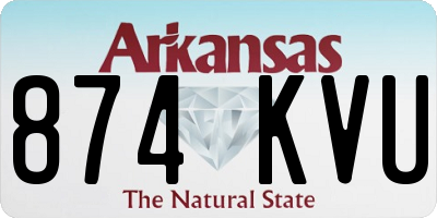 AR license plate 874KVU
