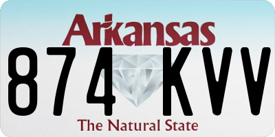 AR license plate 874KVV