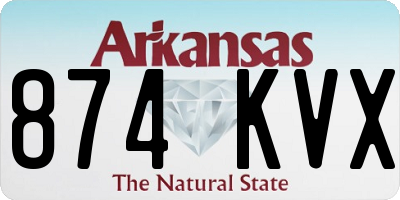 AR license plate 874KVX