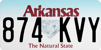 AR license plate 874KVY