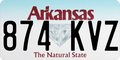 AR license plate 874KVZ