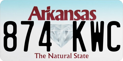 AR license plate 874KWC
