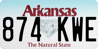 AR license plate 874KWE