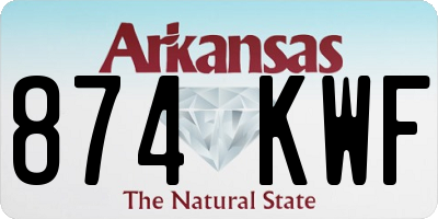 AR license plate 874KWF