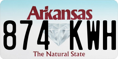 AR license plate 874KWH