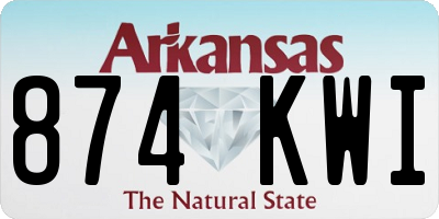 AR license plate 874KWI
