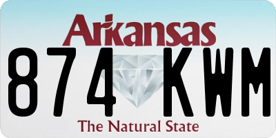 AR license plate 874KWM