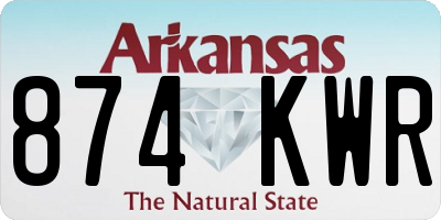 AR license plate 874KWR