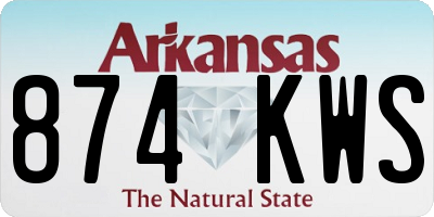 AR license plate 874KWS