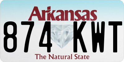 AR license plate 874KWT