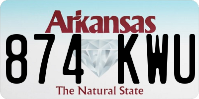 AR license plate 874KWU