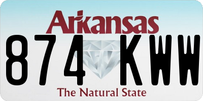 AR license plate 874KWW
