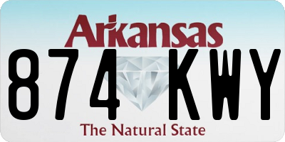 AR license plate 874KWY