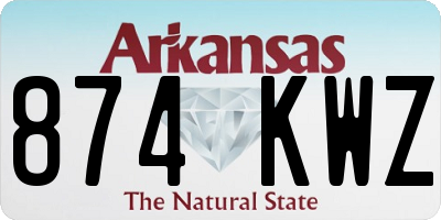 AR license plate 874KWZ