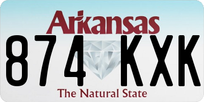 AR license plate 874KXK