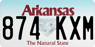 AR license plate 874KXM