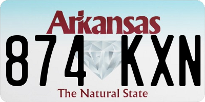 AR license plate 874KXN