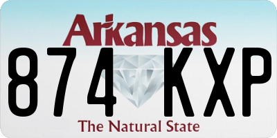 AR license plate 874KXP
