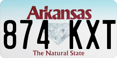 AR license plate 874KXT