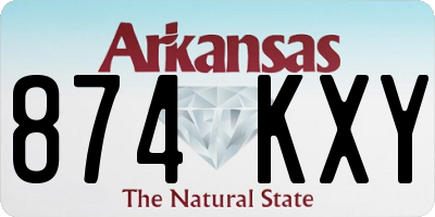 AR license plate 874KXY