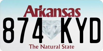 AR license plate 874KYD
