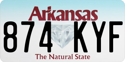 AR license plate 874KYF