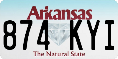 AR license plate 874KYI