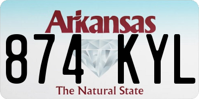 AR license plate 874KYL