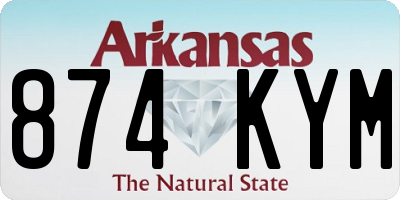 AR license plate 874KYM