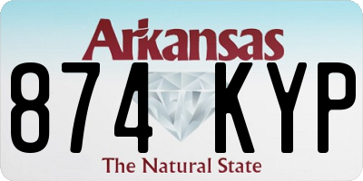 AR license plate 874KYP