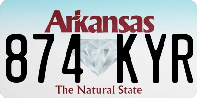 AR license plate 874KYR