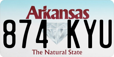 AR license plate 874KYU