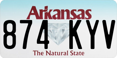 AR license plate 874KYV
