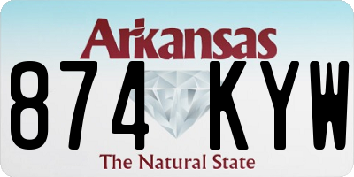 AR license plate 874KYW