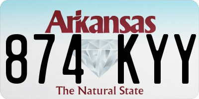 AR license plate 874KYY
