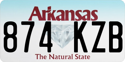 AR license plate 874KZB