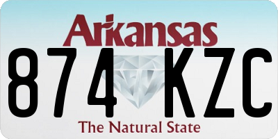 AR license plate 874KZC