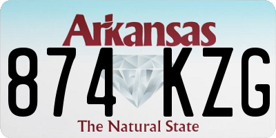 AR license plate 874KZG