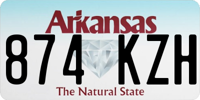 AR license plate 874KZH