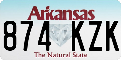 AR license plate 874KZK
